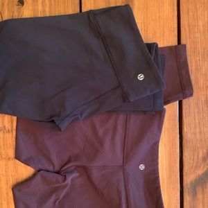 Lulu lemon Wonder under crop Navy Blue and Maroon